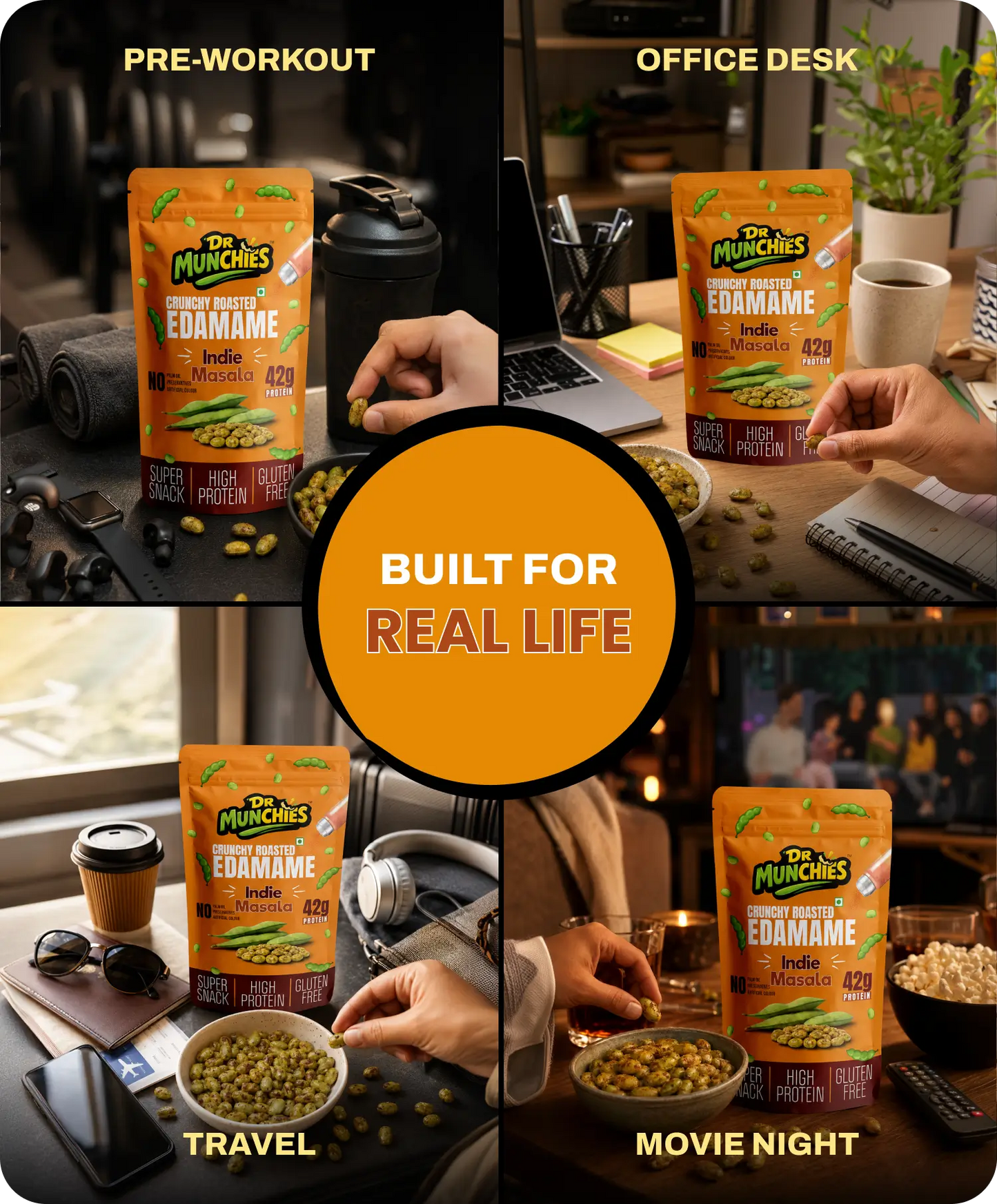Crunchy Roasted Edamame - Indie Masala