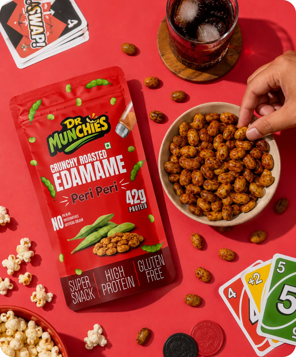 Crunchy Roasted Edamame - Peri Peri image 10