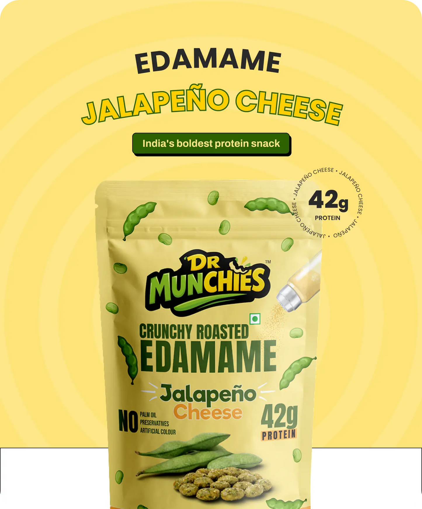 Crunchy Roasted Edamame - Jalapeño Cheese